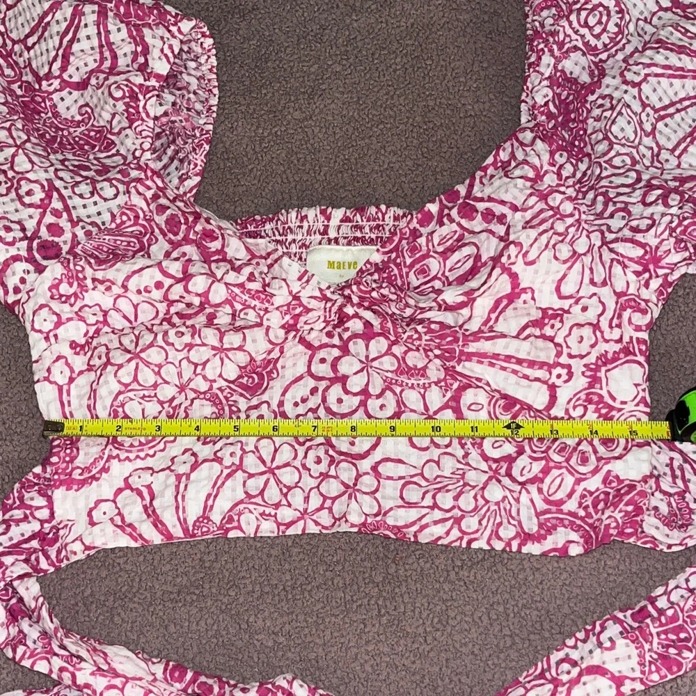 Maeve Pink Floral Crop Top - Picture 4 of 6